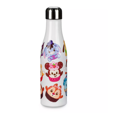 Disney Munchlings Stainless Steel Water Bottle Mickey Cinnamon Bun Topper New