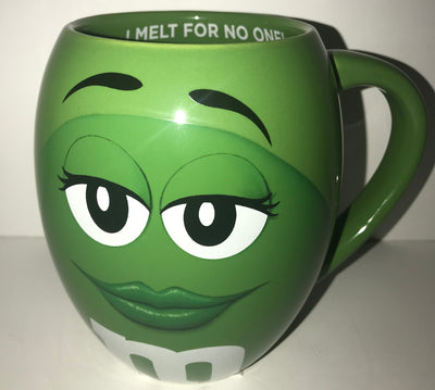 M&M's World Green Character Barrel I Melt for No One Mug New