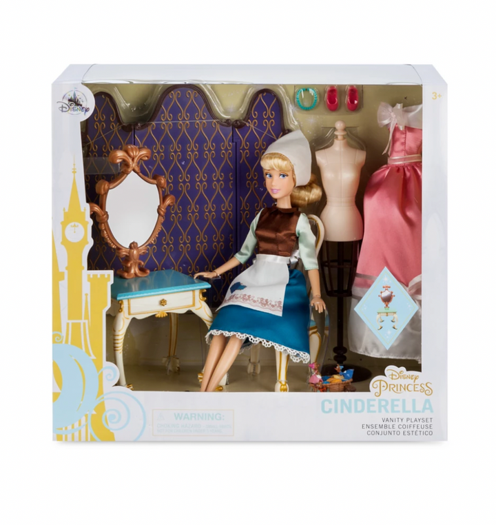 Disney Store Princess Cinderella Classic Doll with Vanity Play Set
