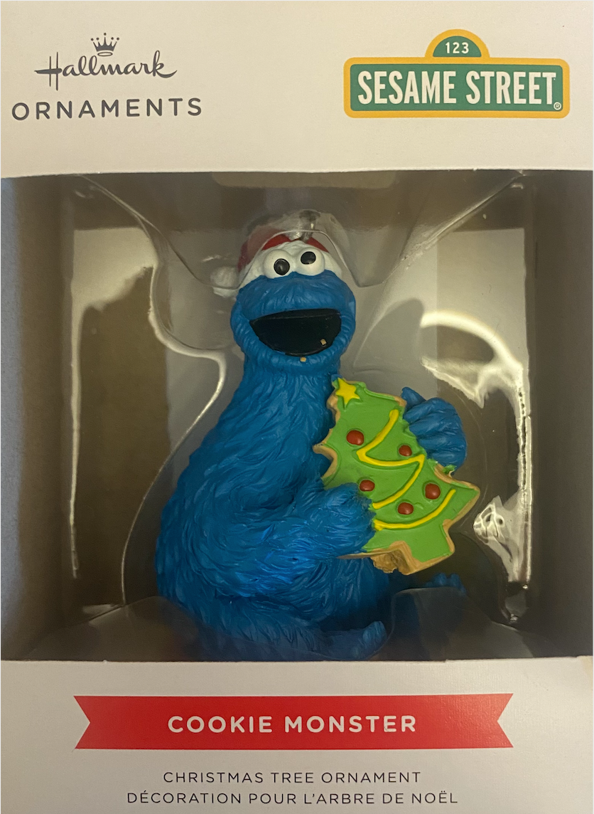 Hallmark 123 Sesame Street Cookie Monster Christmas Ornament New with Box