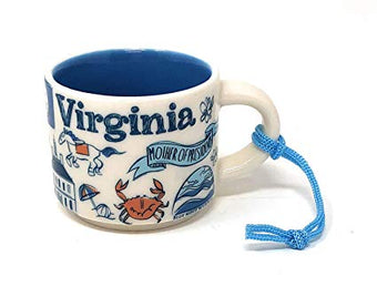 Starbucks Coffee Been There Virginia Ceramic Ornament Espresso Mug New Box