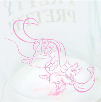Disney Parks Cinderella Gus and Jaq Pretty Pretty Pretty Glass Mug New