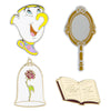 Disney Beauty and the Beast Pin Trading Flair Set Chip Enchanted Rose New