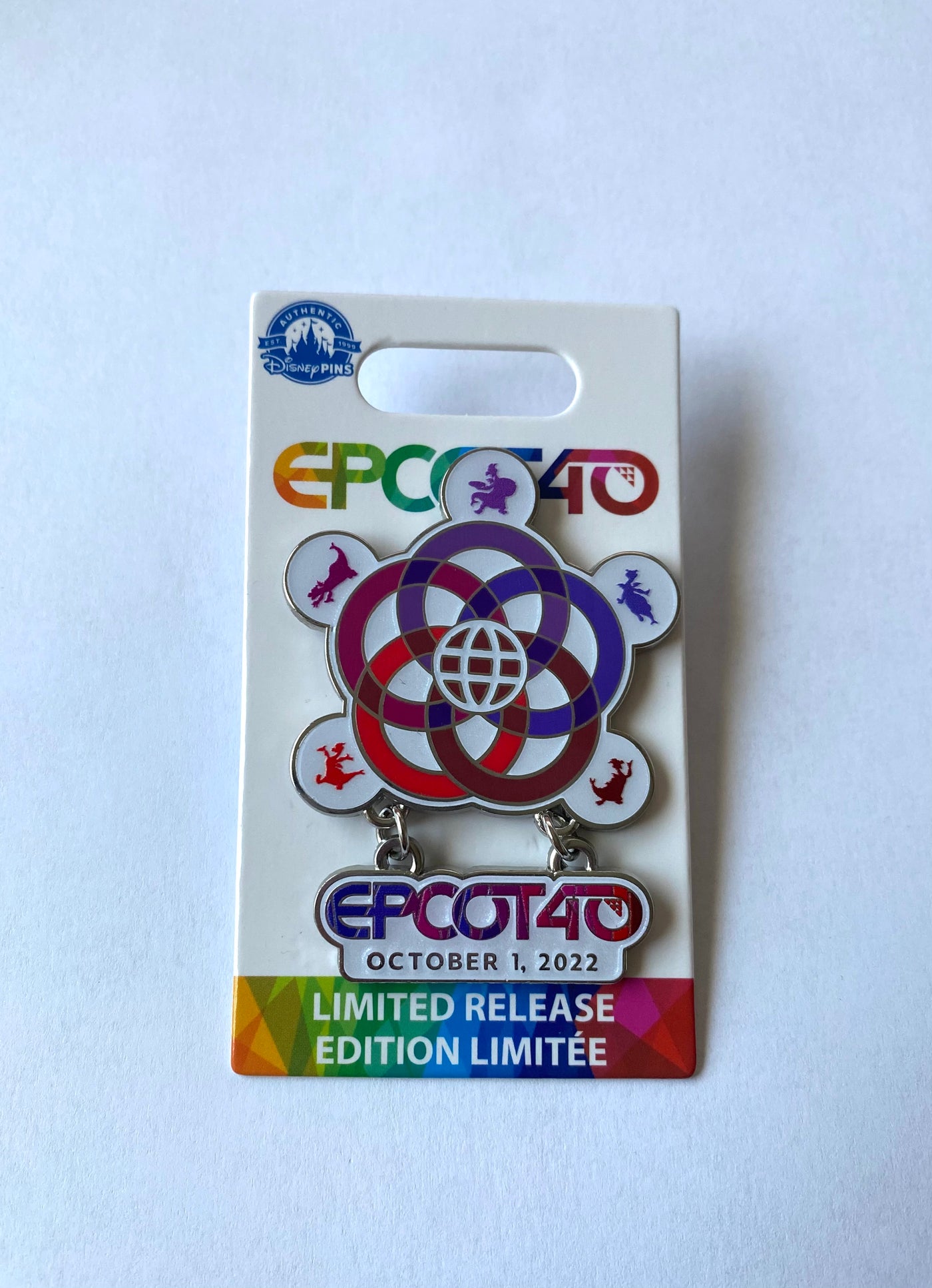 Disney Parks Epcot 40th Anniversary Figment October 1 2022 Pin New with Card