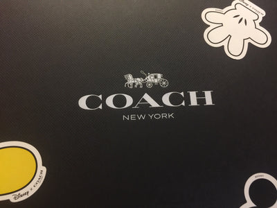 Disney X Coach Mickey Set of 4 Leather Hangtag Charm New with Box