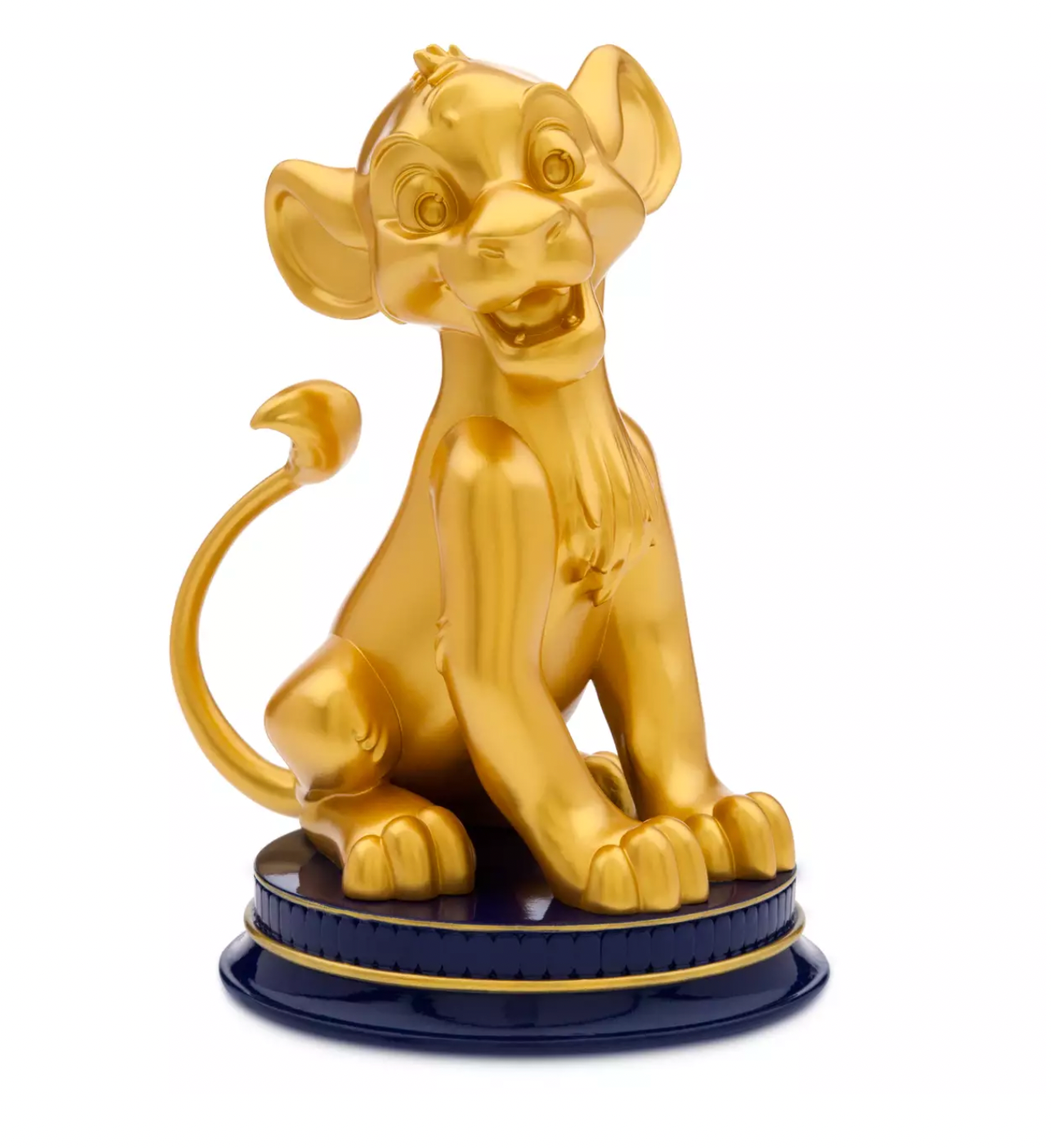 Disney Parks WDW 50th Celebration The Lion King Simba Golden Statue New with Box