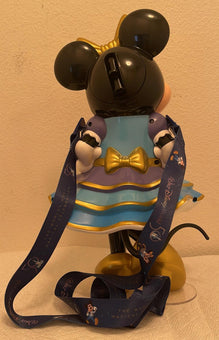 Disney Parks WDW 50th Celebration Minnie Popcorn Bucket with Lanyard New