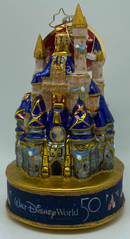 Disney 50th Anniversary Magic Kingdom Castle Christopher Radko Ornament New