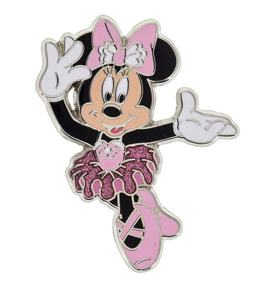 Disney Parks Minnie Mouse Pink Glitter Ballerina Pin New with Card