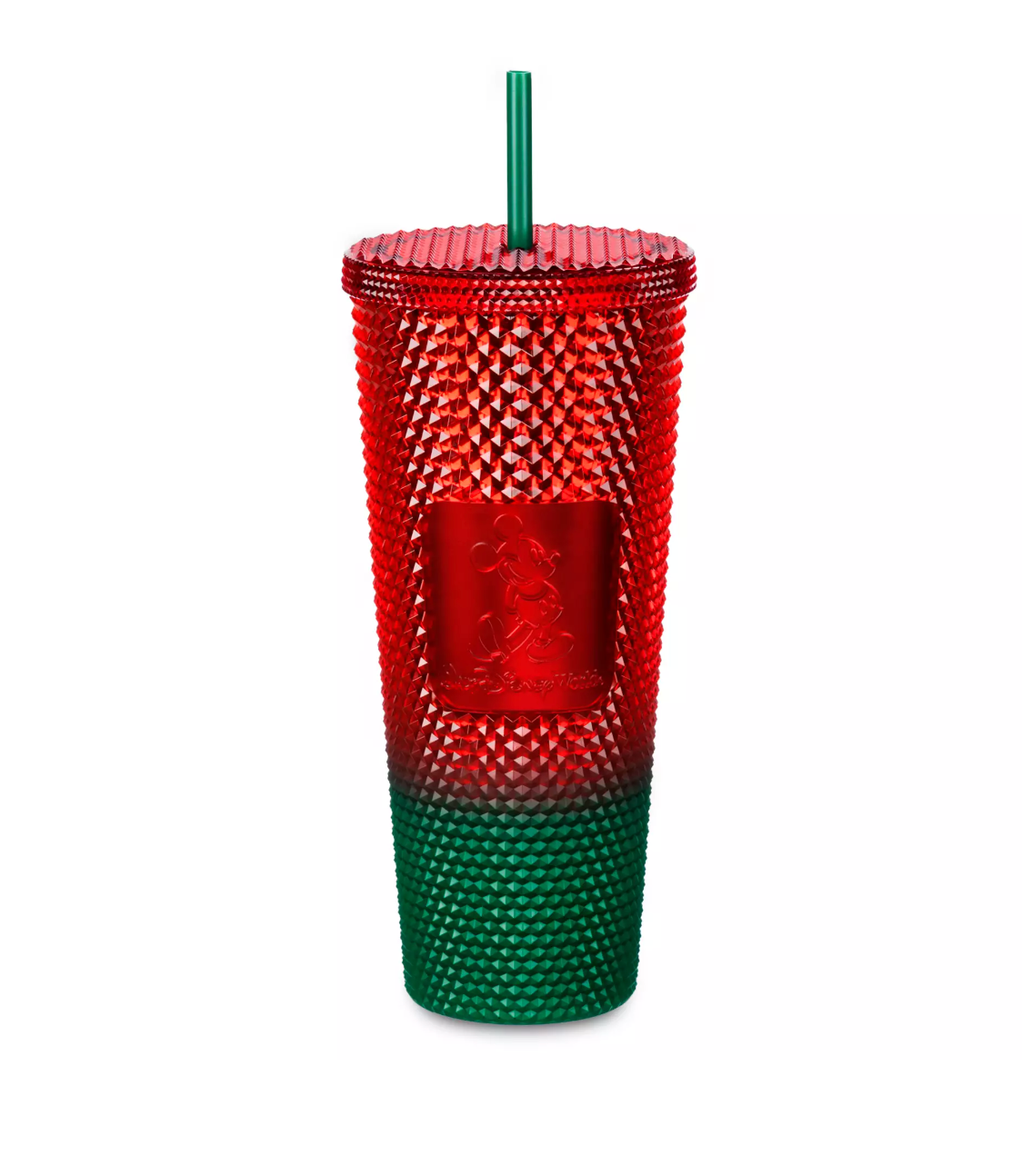 Disney WDW Mickey Starbucks Holiday Christmas Tumbler with Straw New