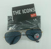 Disney 50th Ray Ban Sunglasses Aviator Large Metal Polar Blue New w Cloth Case
