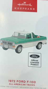 Hallmark 2022 American Trucks 1972 Ford F-100 Christmas Ornament New With Box
