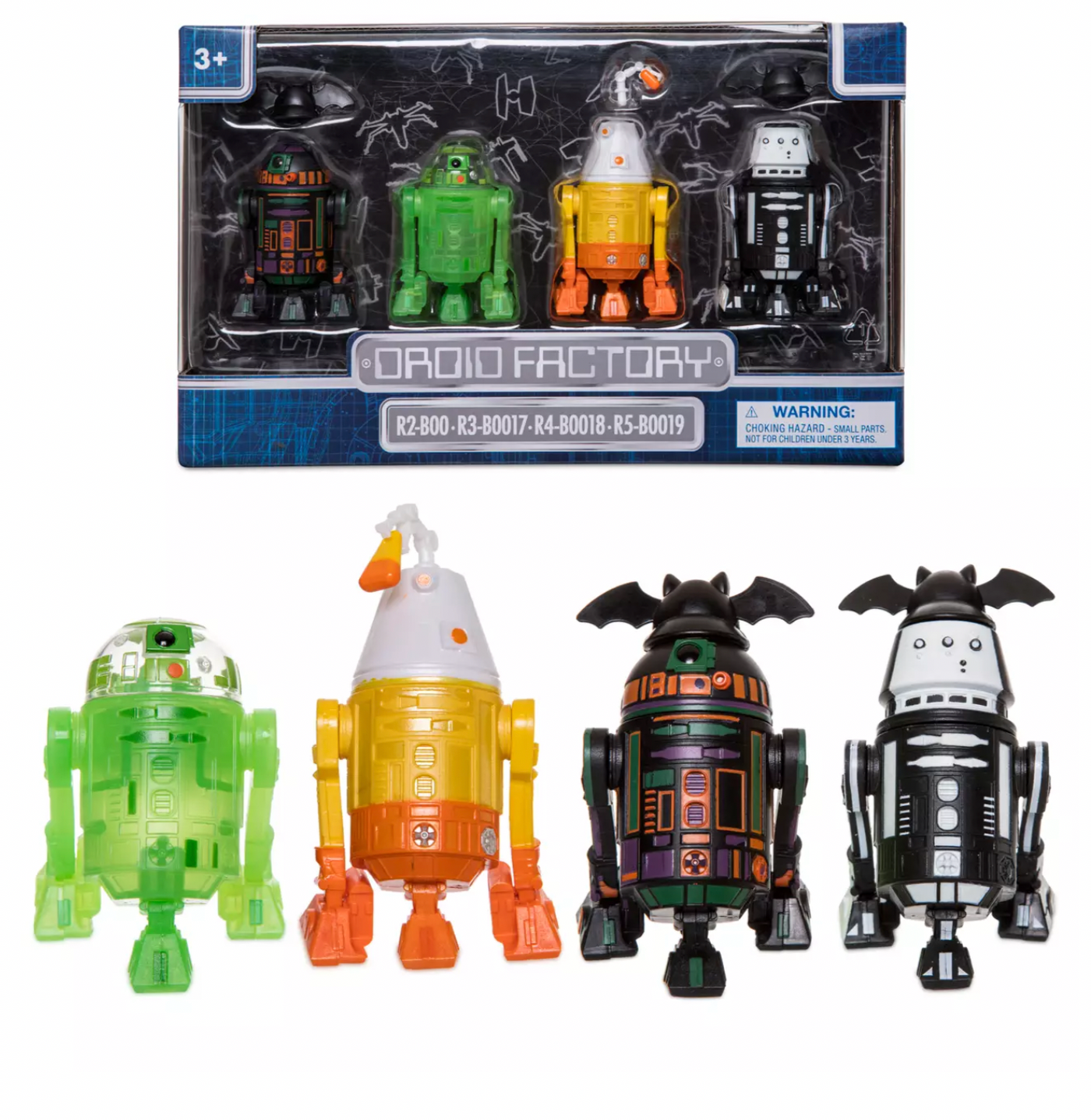 Disney Parks Star Wars Halloween Glow Droid Factory Figure Set New with Box
