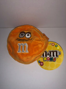 M&M's World Orange Character Coin Purse Plush New with Tags