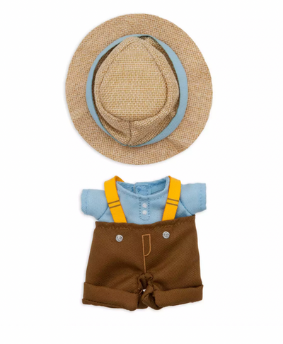 Disney NuiMOs Outfit Blue Shirt Brown Pants Suspenders Fedora Hat New with Card