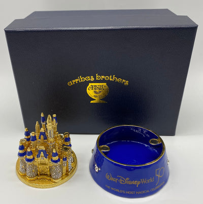 Disney Parks 50th Cinderella Castle Trinket Box Arribas Brothers New with Box