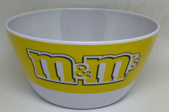 M&M's World Yellow Character Logo Big Face Bowl New