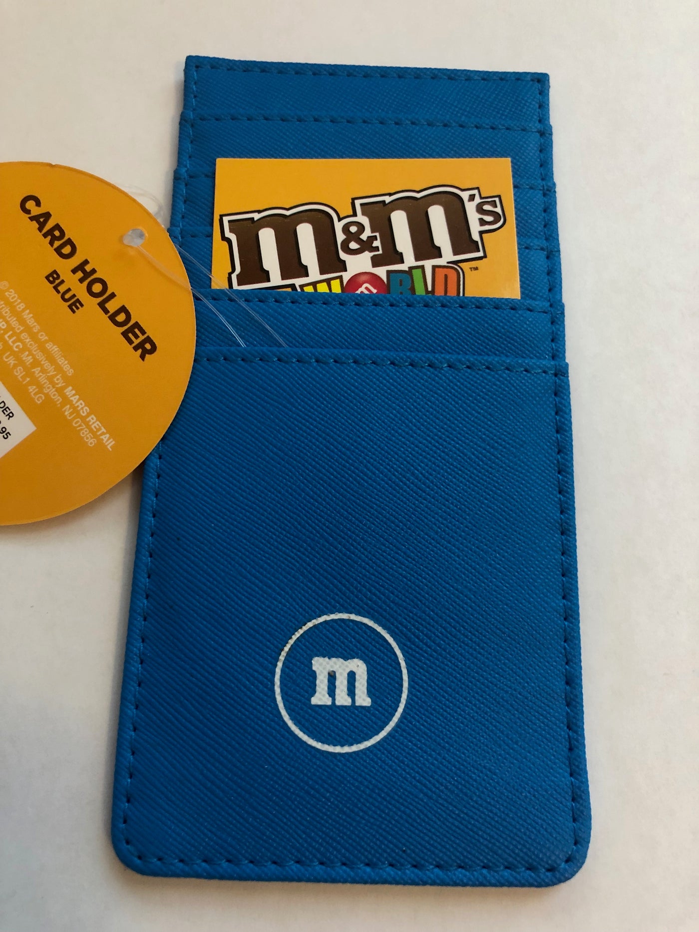 M&M's World Blue Character Large Card Holder New with Tags