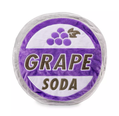 Disney Parks Up Grape Soda Bottlecap Plush Pillow New with Tag