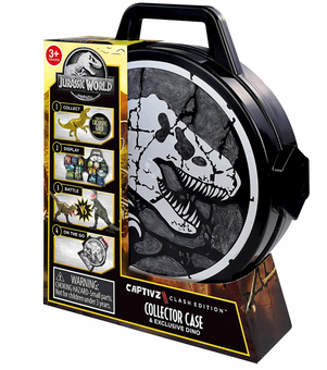 Jurassic World CAPTIVZ Clash Edition Collector Case & Gold Indominus Rex New