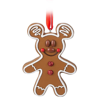 Disney Parks Mickey Mouse Gingerbread Cookie Christmas Ornament New With Tag