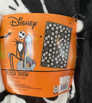 Disney Halloween Jack Skellington Web Spider Plush Throw Blanket New with Tag