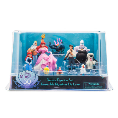 Disney Store The Little Mermaid Ariel Eric Deluxe Playset Cake Topper 9 Pcs New