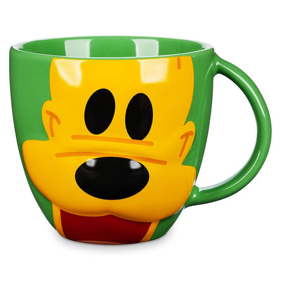 Disney Parks Mouse Ware Pluto Face 3D Ceramic Mug New