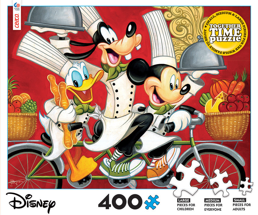 Disney Time Together Mickey Goofy Donald Chef 400pcs Puzzle Ceaco New with Box