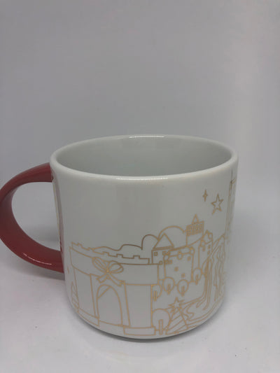 Starbucks You Are Here Romania Holiday Ceramic Coffee Mug New with Box