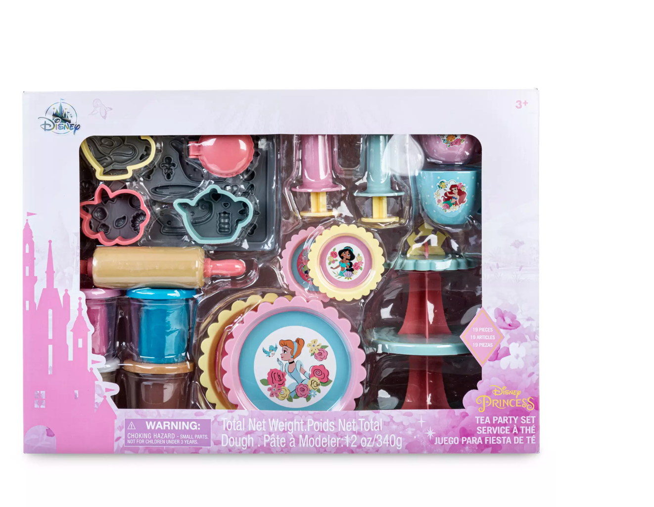 Disney Princess Cinderella Ariel Belle and Tiana Tea Party Set Toy New with Box