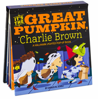 Hallmark Halloween Peanuts It's the Great Pumpkin Lighted Pop-Up Book New