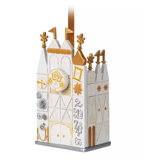 Disney Sketchbook It's a Small World Clock Disneyland Christmas Ornament New