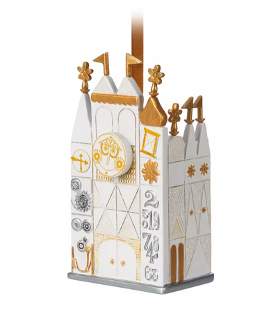 Disney Sketchbook It's a Small World Clock Disneyland Christmas Ornament New