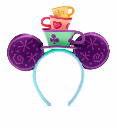 Disney 50th Mickey The Main Attraction Mad Tea Party Ears Headband Adult New