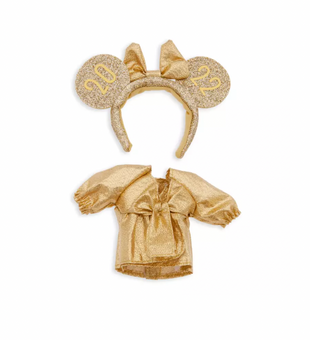 Disney NuiMOs Outfit Gold Wrap Dress with Gold 2022 Ear Headband New with Card