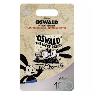 Disney 100 Celebration Oswald the Lucky Rabbit and Ortensia Pin New with Card