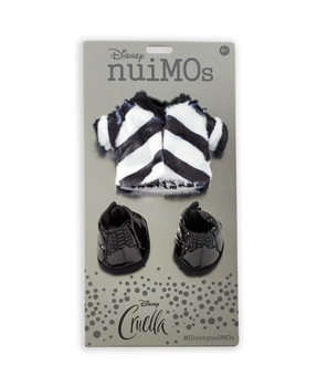 Disney NuiMOs Outfit Cruella Faux Fur Coat with Dress and Black Boots New Card