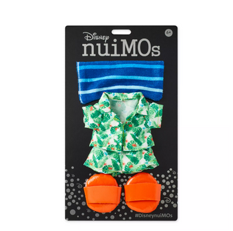 Disney NuiMOs Outfit Hawaiian Shirt and Short Set with Towel Bag New with Card