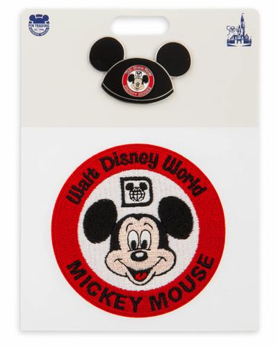 Disney Walt Disney World 50th Anniversary The Mickey Club Pin and Patch Set New