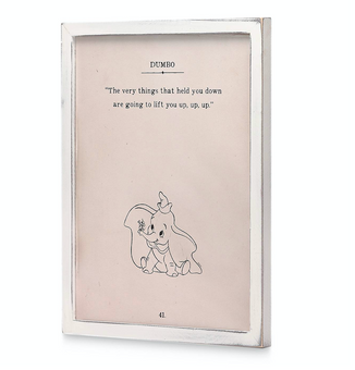 Disney Dumbo The Very Things That Held You Down Wood Wall Decor New with Box