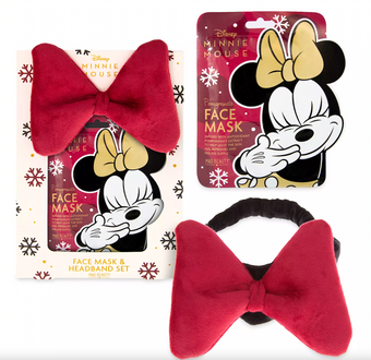 Disney Minnie Mouse Face Mask & Headband Set New with Box