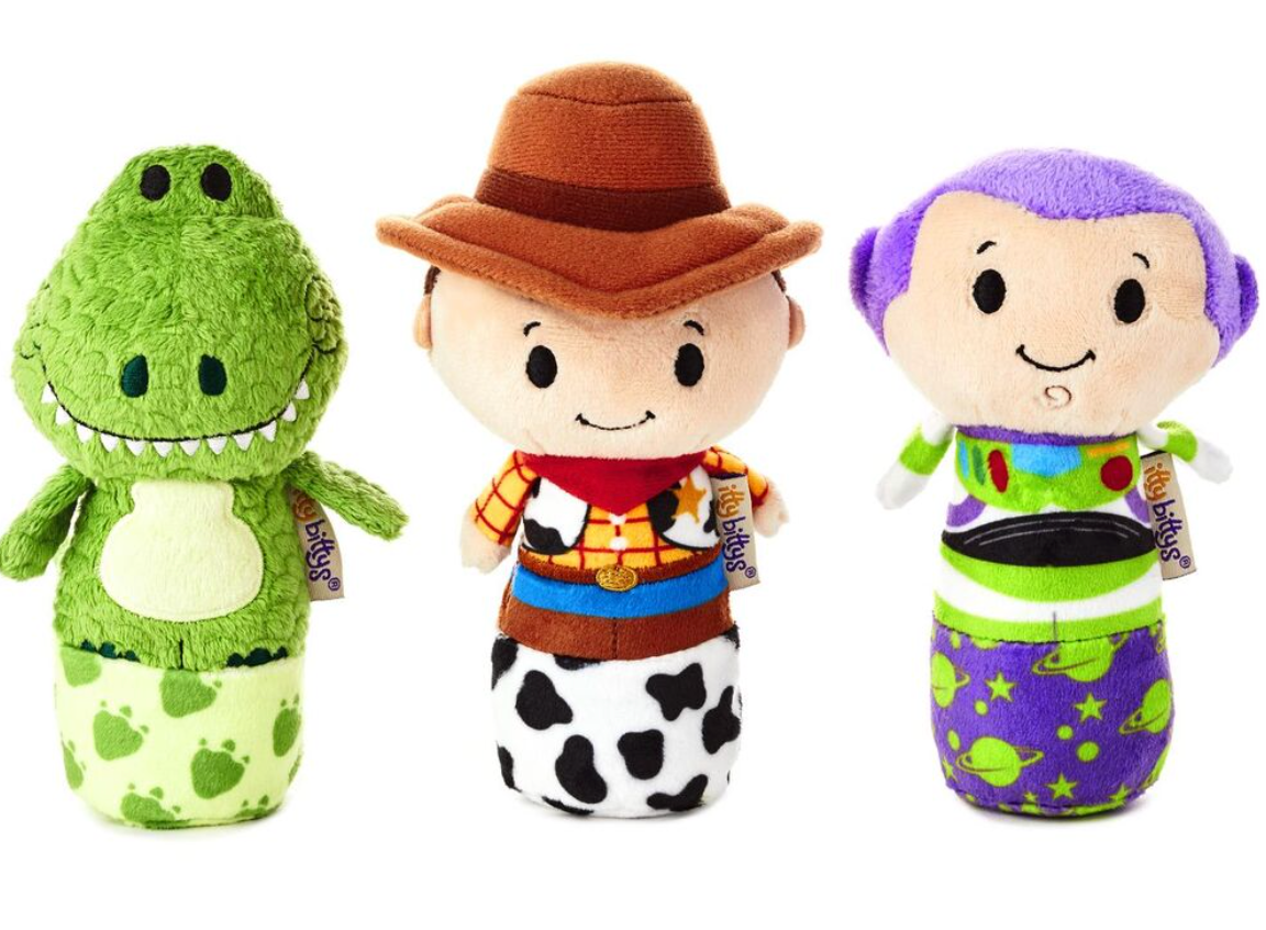 Hallmark Itty Bittys Disney Pixar Toy Story Plush Baby Rattles Set of 3 New