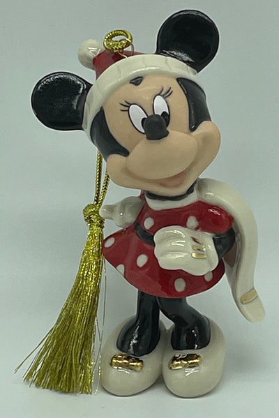Disney Lenox Minnie Mouse Winter Christmas Ornament New with Box