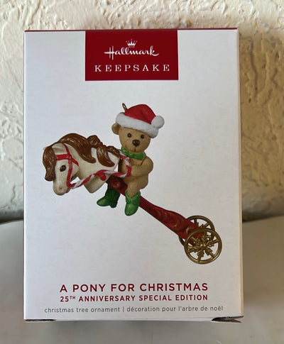Hallmark 2022 A Pony for Christmas Special Edition 25th Ornament New With Box