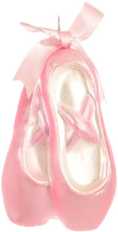 Robert Stanley 2021 Pink Ballet Slippers Glass Christmas Ornament New with Tag