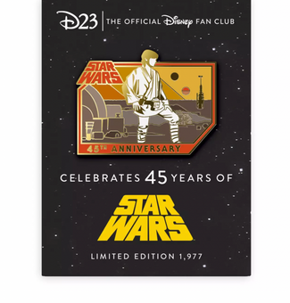 Disney D23 Exclusive Star Tours 35th Luke Skywalker Pin Limited New with Card
