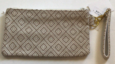 Disney Parks Shanghai Minnie & Mickey Woven Wristlet Bag New with Tags
