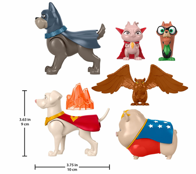 Fisher-Price DC League of Super-Pets Wonder Woman & PB set of 2 Poseable Figures