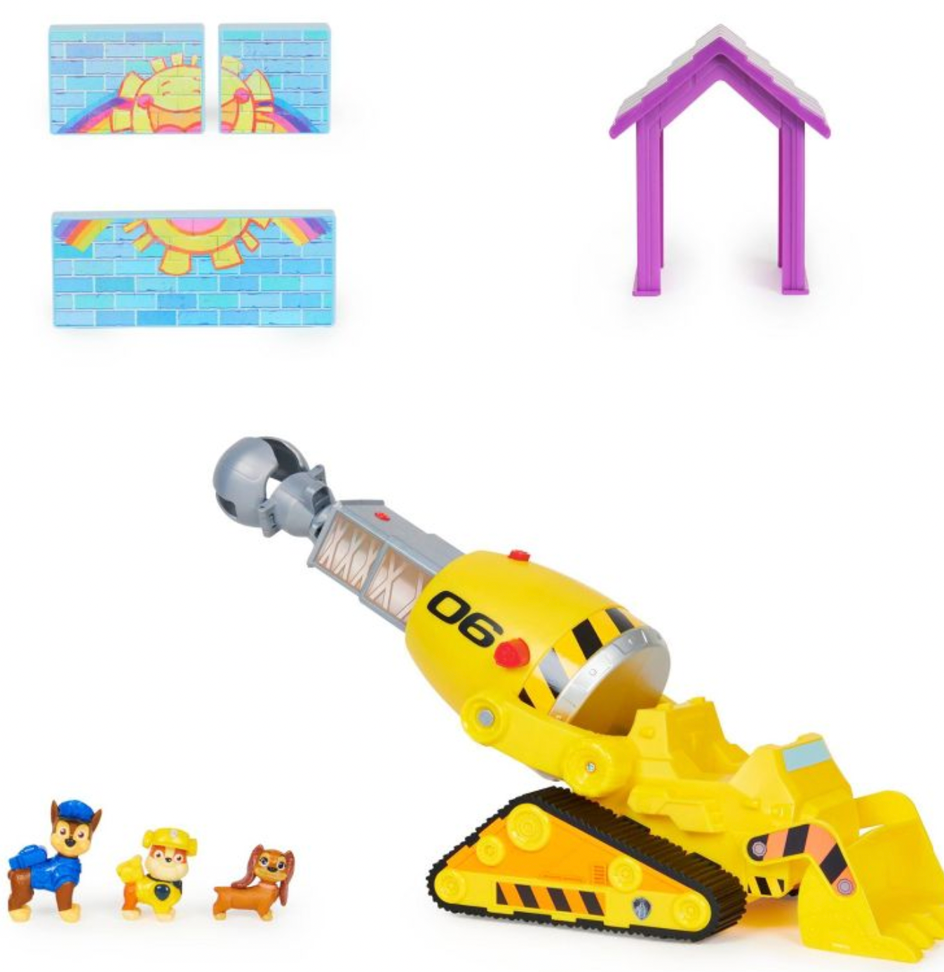 PAW Patrol The Movie Rubble's Deluxe Bulldozer Toy Set New with Box